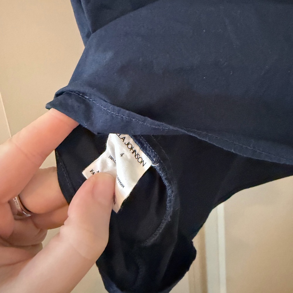 Ulla Johnson Iren Top Navy - Size 4 - Picture 5 of 5